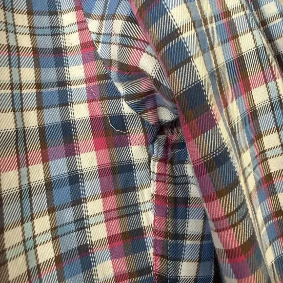 Peter Millar Shirt Mens XL Blue Pink Plaid Button Down Long Sleeve Casual Cotton - Picture 12 of 12